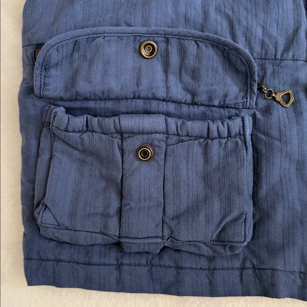 {NWT} Denim & Supply by Polo Ralph Lauren | Cotton Silk Utility Vest Blue (L) - Picture 11 of 16
